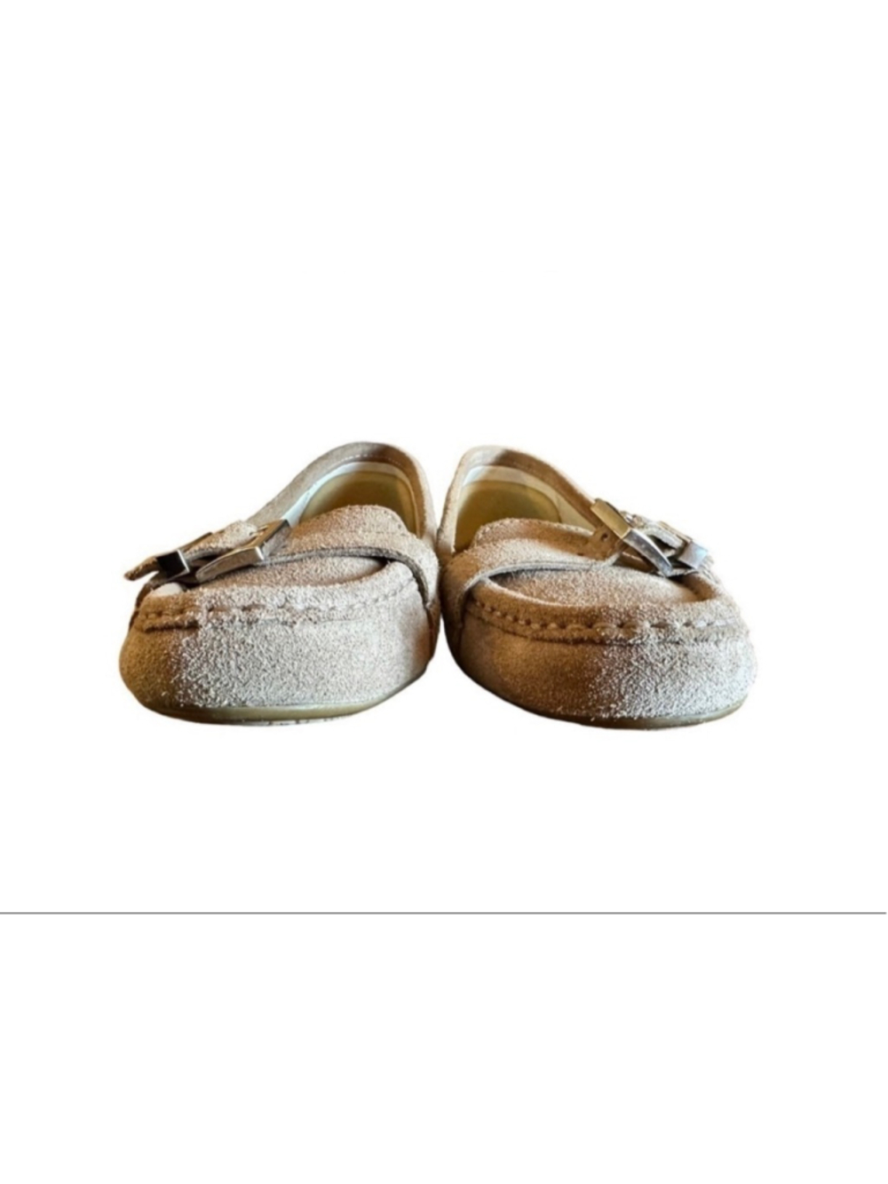 Michael Kors Women’s Rory ME14E Suede Grey Moccasin Loafers Flats Size 7.5 - Picture 4 of 11